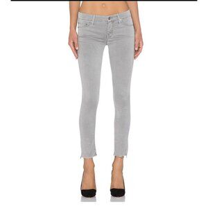 Mother Looker Ankle Fray Jeans Dye Gravel 30